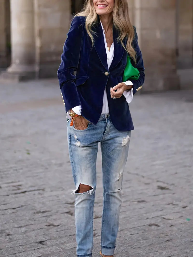 Caterina - Elegant velvet blazer