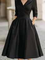 Clara | Satin Midi Dress