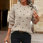 NINA™ - POLKA DOT KNITTED SWEATER
