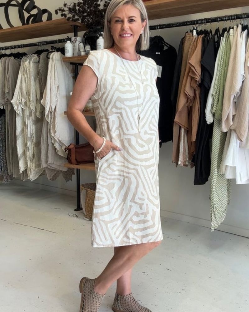 Lightweight Midi Dress Soft Breathable Fabric