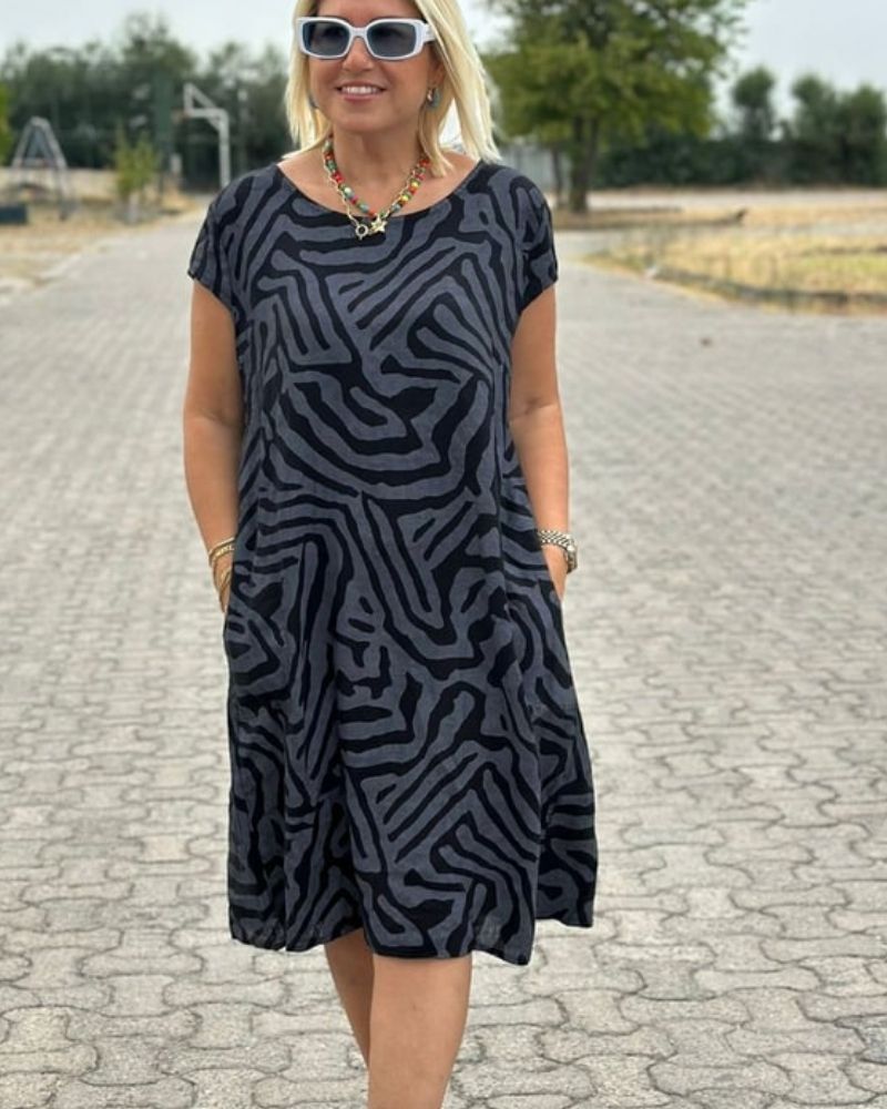 Lightweight Midi Dress Soft Breathable Fabric