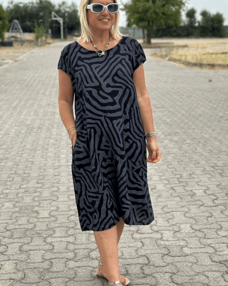 Lightweight Midi Dress Soft Breathable Fabric