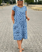 Lightweight Midi Dress Soft Breathable Fabric