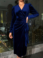Seraphina | Velvet Wrap Dress
