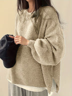 Monroe™ - CLASSIC CREW NECK LONG SLEEVE SWEATER
