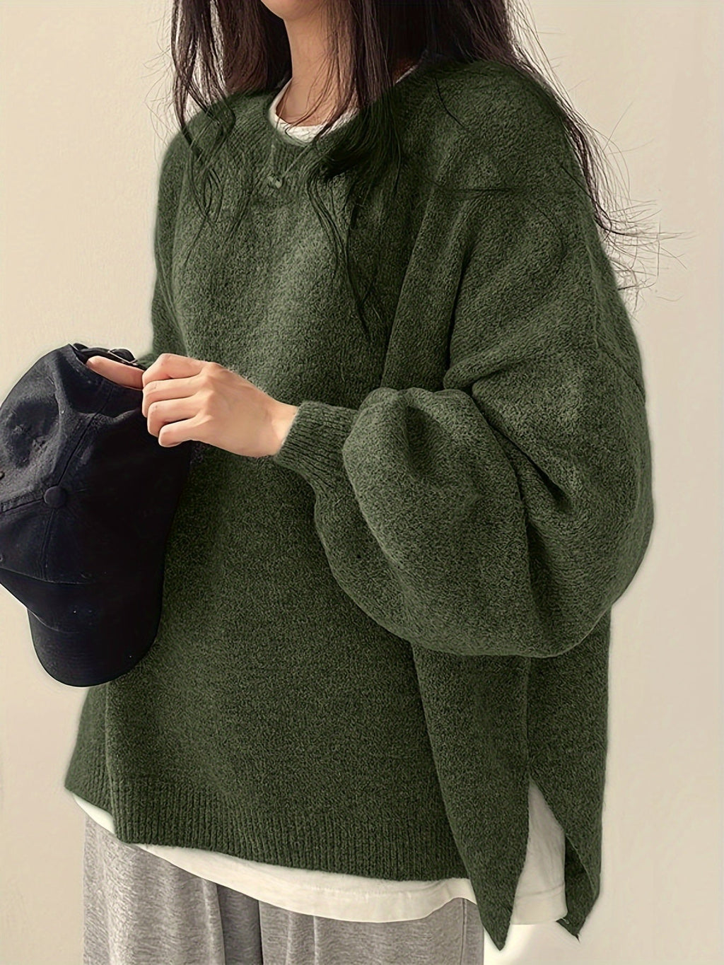Monroe™ - CLASSIC CREW NECK LONG SLEEVE SWEATER