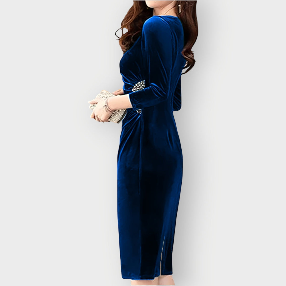 Gaia | Elegant Sculpted Velvet Dress