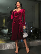 Seraphina | Velvet Wrap Dress