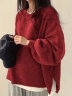Monroe™ - CLASSIC CREW NECK LONG SLEEVE SWEATER