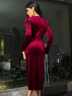 Seraphina | Velvet Wrap Dress