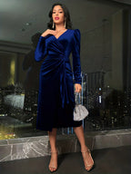 Seraphina | Velvet Wrap Dress