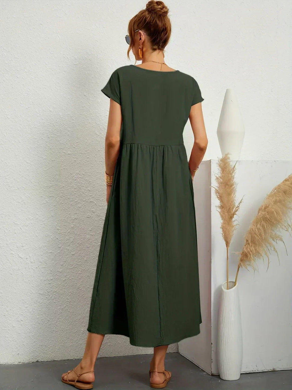 Gabrielle™ | Flowing Midi Dress with Timeless Elegance