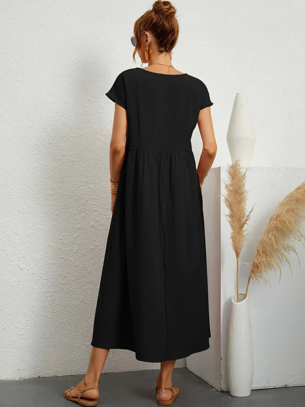 Gabrielle™ | Flowing Midi Dress with Timeless Elegance
