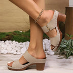 Tali Leather Heel Sandals