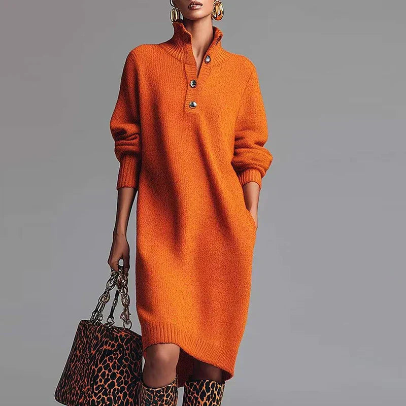 Maribel™ | Soft Knitted Button Dress