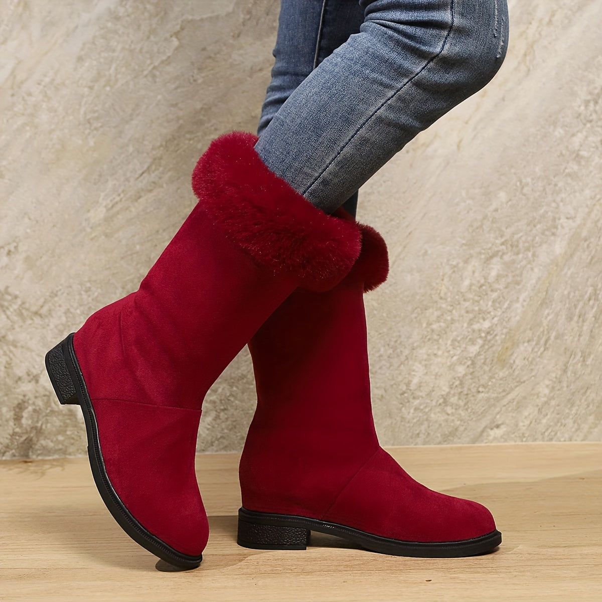 Victoria | Faux Fur Lined Mid-Calf Boots