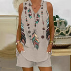 Vilma | Boho Feather Lounge Set