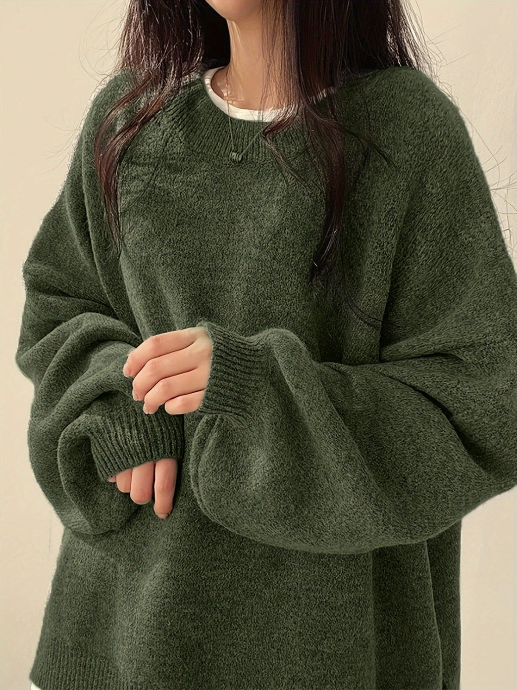 Monroe™ - CLASSIC CREW NECK LONG SLEEVE SWEATER