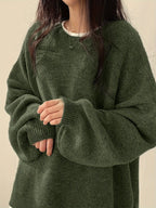 Monroe™ - CLASSIC CREW NECK LONG SLEEVE SWEATER