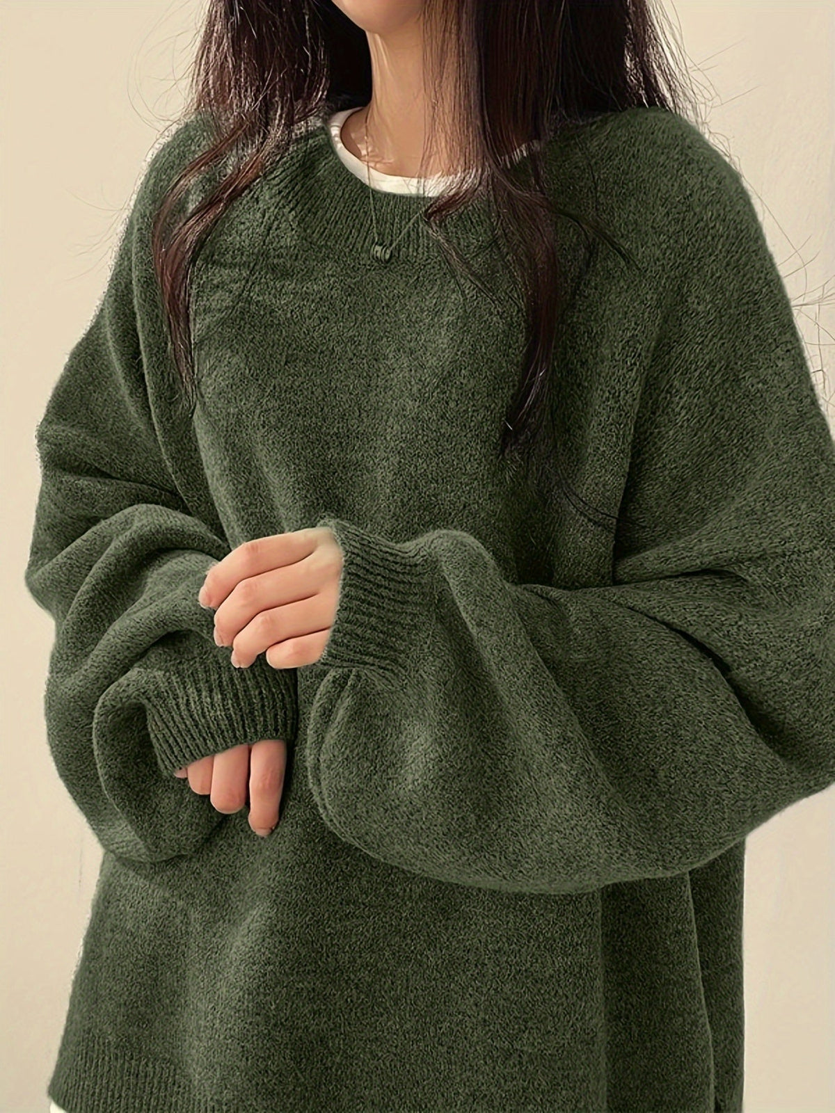 Monroe™ - CLASSIC CREW NECK LONG SLEEVE SWEATER