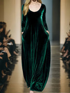 Elowen | Velvet Flow Maxi Dress
