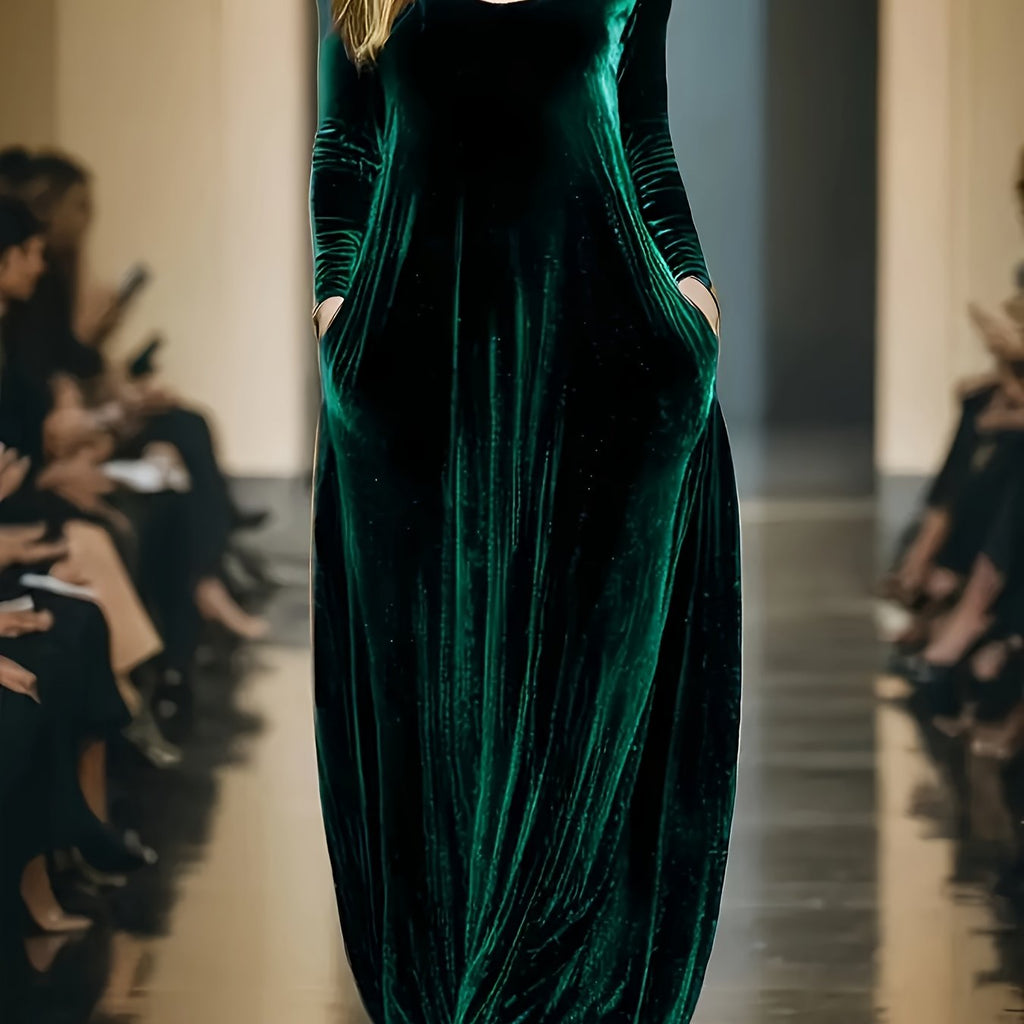Elowen | Velvet Flow Maxi Dress