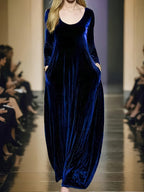 Elowen | Velvet Flow Maxi Dress