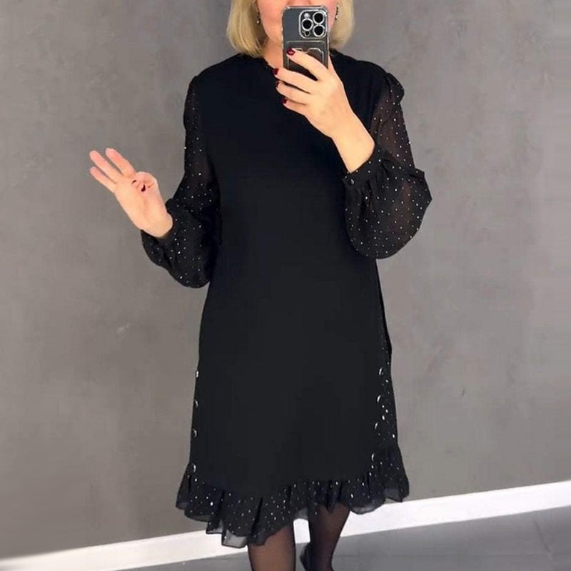 Marélle | Layered Polka Dot Midi Dress
