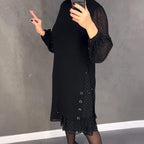 Marélle | Layered Polka Dot Midi Dress